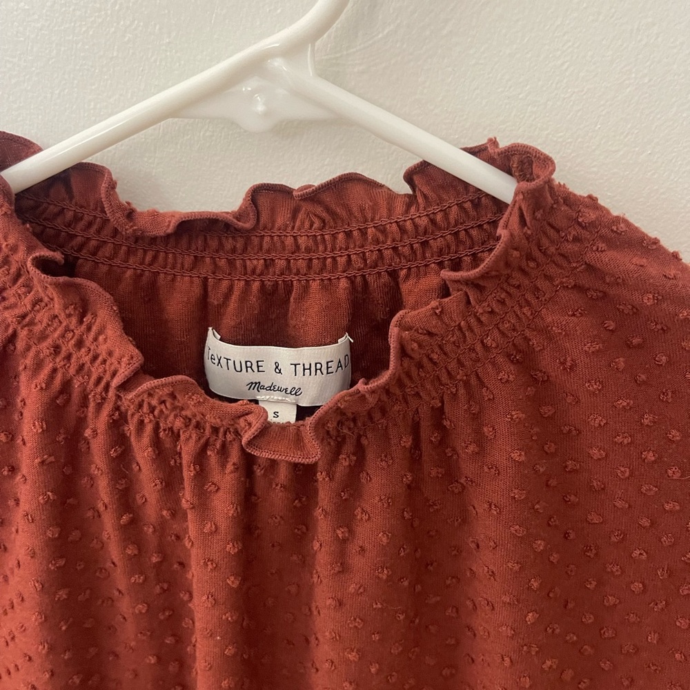 Madewell Texture and Thread Burgundy Top